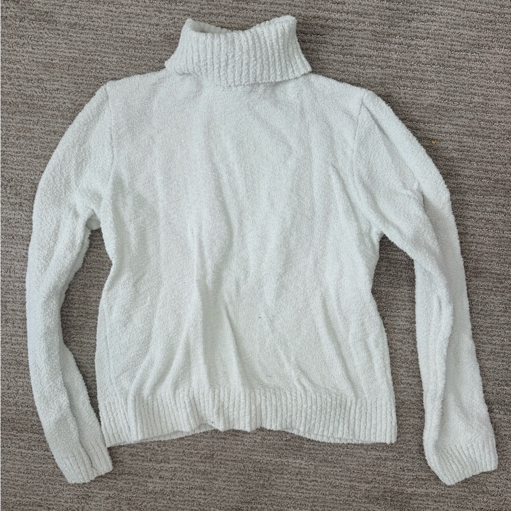 Zenana Outfitters Soft White Turtleneck Sweater